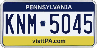 PA license plate KNM5045