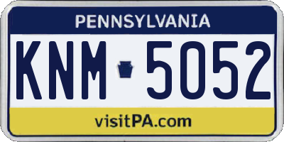 PA license plate KNM5052