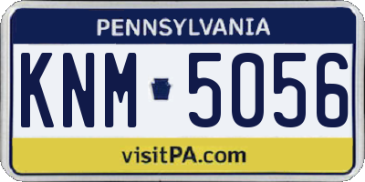 PA license plate KNM5056