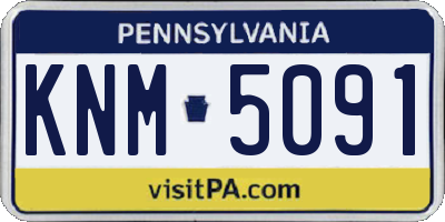 PA license plate KNM5091