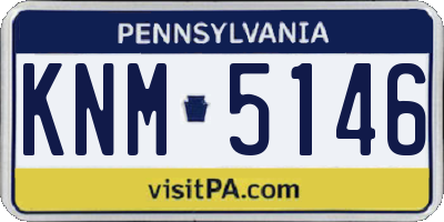 PA license plate KNM5146