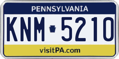 PA license plate KNM5210