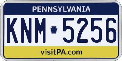 PA license plate KNM5256