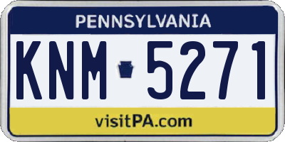 PA license plate KNM5271