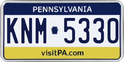 PA license plate KNM5330