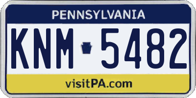 PA license plate KNM5482