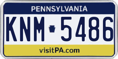 PA license plate KNM5486