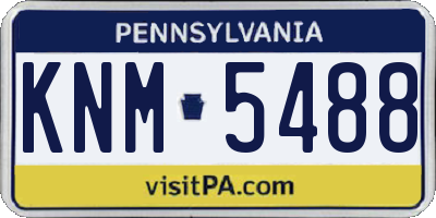PA license plate KNM5488