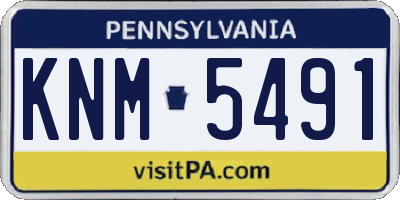 PA license plate KNM5491