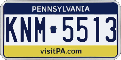PA license plate KNM5513