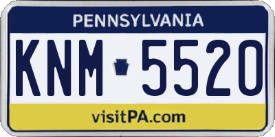PA license plate KNM5520