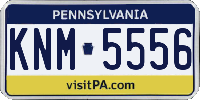 PA license plate KNM5556