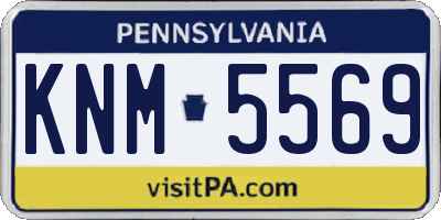 PA license plate KNM5569