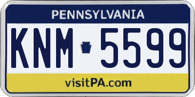 PA license plate KNM5599