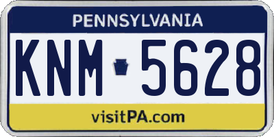 PA license plate KNM5628
