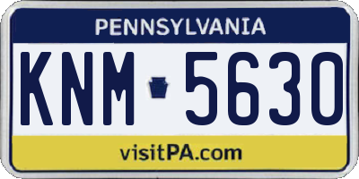 PA license plate KNM5630