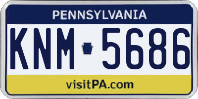 PA license plate KNM5686