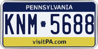 PA license plate KNM5688