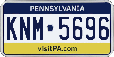 PA license plate KNM5696