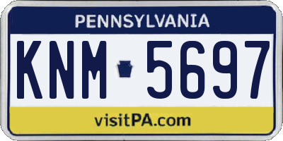 PA license plate KNM5697