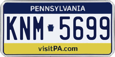 PA license plate KNM5699