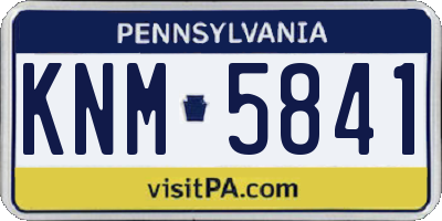 PA license plate KNM5841