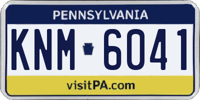 PA license plate KNM6041