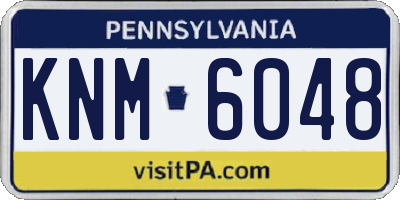 PA license plate KNM6048