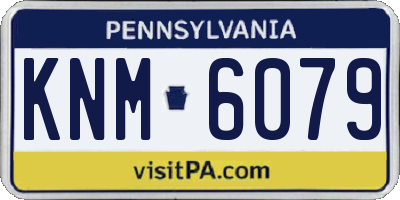 PA license plate KNM6079