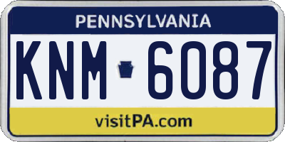 PA license plate KNM6087