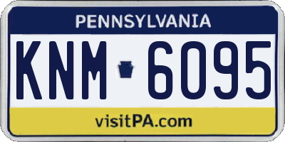 PA license plate KNM6095