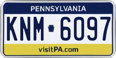 PA license plate KNM6097
