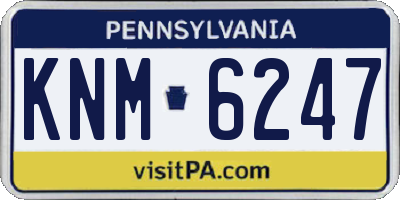 PA license plate KNM6247