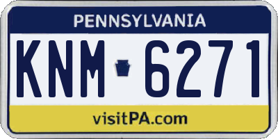 PA license plate KNM6271