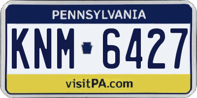 PA license plate KNM6427