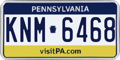 PA license plate KNM6468