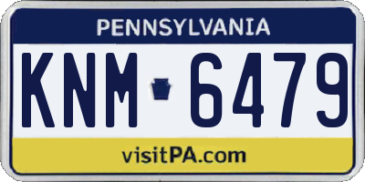 PA license plate KNM6479