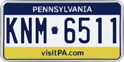 PA license plate KNM6511