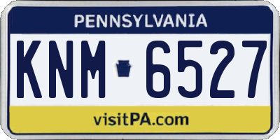 PA license plate KNM6527