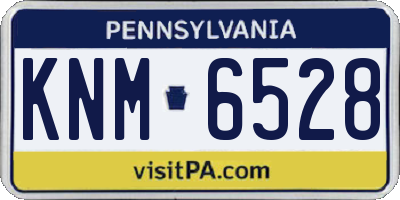 PA license plate KNM6528