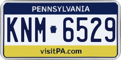 PA license plate KNM6529