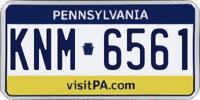 PA license plate KNM6561