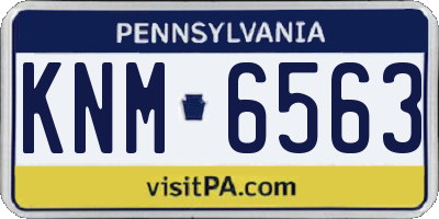 PA license plate KNM6563