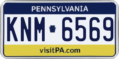 PA license plate KNM6569