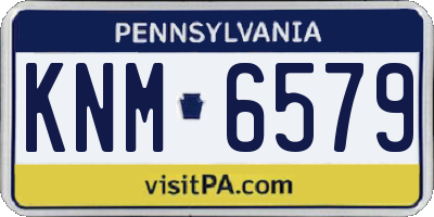 PA license plate KNM6579