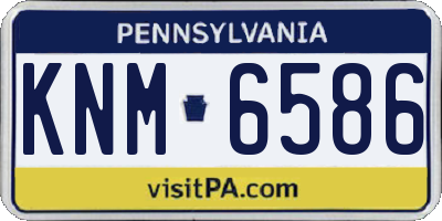 PA license plate KNM6586