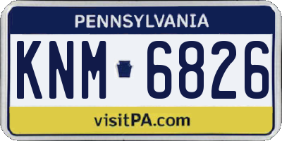 PA license plate KNM6826