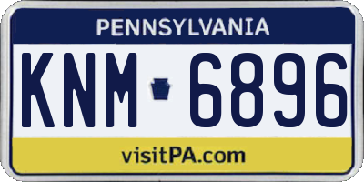 PA license plate KNM6896