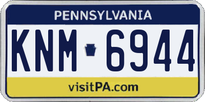 PA license plate KNM6944