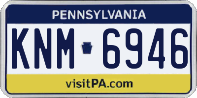 PA license plate KNM6946